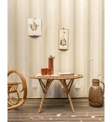 Table d'appoint en rotin Francine N°1482- Produit chiné Debongout