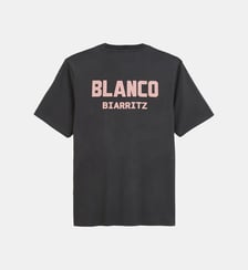 T- shirt col rond en coton imprimé dos BLANCO BIARRITZ Serge Blanco