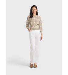pull V en coton marron Agnès b.