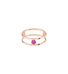 Bague HULA HOOP Solitaire - Rubis 0,23ct - Or rose 750‰ La Brune & La Blonde
