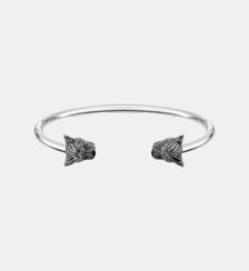 Thomas Sabo Bracelet jonc Black Cat argent sterling 925, noirci, émail à froid Thomas Sabo