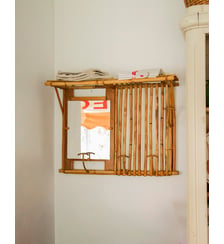 Miroir en bambou multifonctionnel Georges N°1477 - Produit chiné Debongout