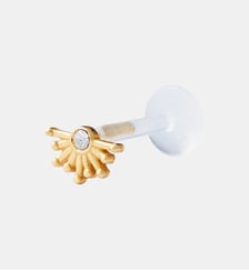 Piercing stud hélix/tragus soleil doré argent garanti et strass Balaboosté