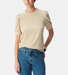 Tee-shirt pailleté manches froncées Ikks