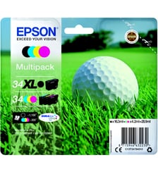 Cartouche d'encre T3479 Noir XL+C/M/J Série Balle de golf Epson