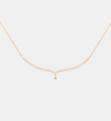 Collier chaîne Envolée en Plaqué Or avec diamant blanc La Garçonne Diamant