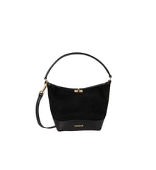Sac seau MINI TANGOSO en suède et cuir Sandro