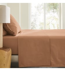 Drap plat en satin de coton lavé 200 fils AM.PM
