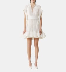Robe Courte En Charmeuse Lanvin