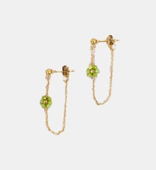 Boucles d'oreilles Suzanne avec fleurs à pierres fines Les Cléias
