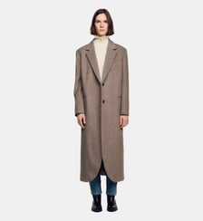 Manteau long en laine double face Sandro
