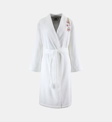Peignoir de bain long en coton modal Yves Delorme