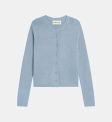 Cardigan droit en cachemire et soie Bompard