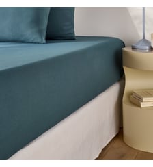 Drap-housse en microfibre lavée, polyester recyclé La Redoute Interieurs