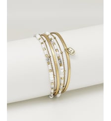 Bracelet Théa Metallic Gold Flowers for Zoe