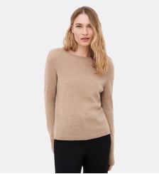 Pull mzoan 100% cachemire - Motif uni - Coupe droite Caroll