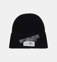 Bonnet côtelé avec logo MM6 Maison Margiela