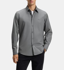Chemise modèle Relegant droite en popeline de coton BOSS