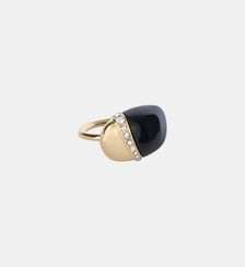 Bague Organic en laiton laqué Balmain