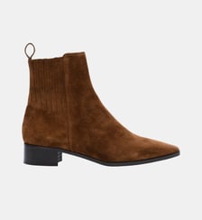 Pablo - Bottines En Cuir Veau Velours Cognac Parallèle