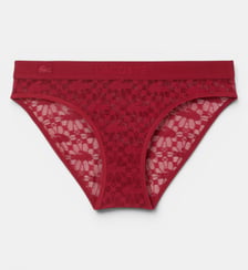 Culotte en dentelle ceinture siglée Lacoste