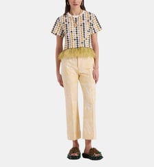 Pantalons Hendrix Iris Jacquard Yellow La DoubleJ