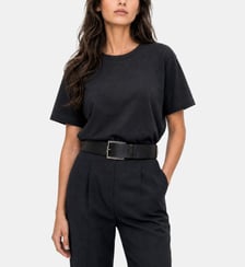 T-shirt col rond en coton blanc The Kooples