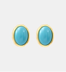 Boucles d'oreilles tiges percées ovales Océane  doré à l'or fin - Oceane Satellite