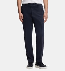 Pantalon droit en twill de coton stretch BOSS