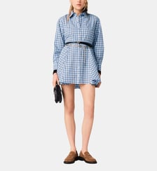 Robe chemise en coton strassé Maje