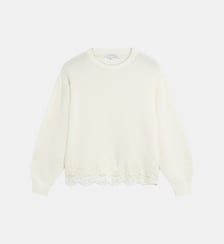 Pull ample en laine et dentelle - RIVIERA Gerard Darel