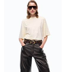 T-shirt à strass et logo Pinko