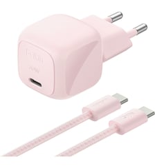 Chargeur solaire USB-C 30W + cable USB-C 2m Rose Belkin