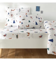 Drap-housse flanelle de coton bonnet 25 cm La Redoute Interieurs