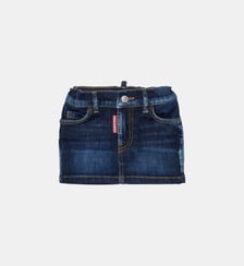 Jupe en denim avec broderie Dsquared2