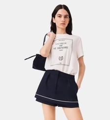 Short tailleur trompe-l’œil Maje