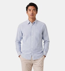 Chemise manches longues coton rayures Serge Blanco