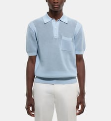 Polo maille ajourée en coton biologique Fursac