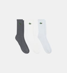 Lot de 3 paires de chaussettes côtelées Lacoste