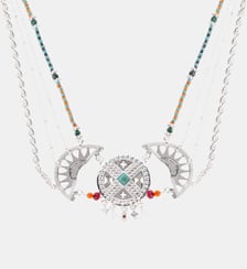 Collier chaîne multirang avec pendentif central et perles MARAJA Hipanema