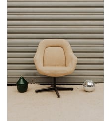 Fauteuil Knoll en tissu beige Jakob N°1332- Produit chiné Debongout