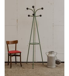 Porte-manteau en métal noir et vert Max N°350- Produit chiné Debongout