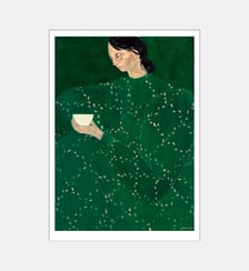 Poster   Coffee Alone At Place De Clichy - The Poster Club x Sofia Lind Poster & Frame