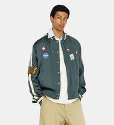 Blouson bomber satiné avec patchs Diesel