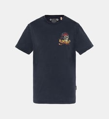 T-shirt biker, effet flammé Schott