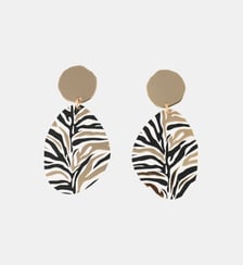 Boucles d'oreilles Balagane imprimé zèbre Balaboosté