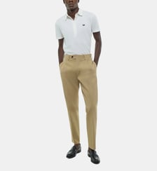 Pantalon ajusté en toile de coton Fursac