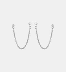 Boucles d'oreilles États d'Âme en Argent La Garçonne Diamant