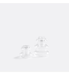 Lot de 2 bougeoirs en verre transparent La Redoute Interieurs