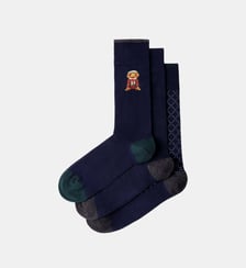 Lot De Trois Paires De Chaussettes Harry En Coton Peigné Coffret Cadeau Hackett London